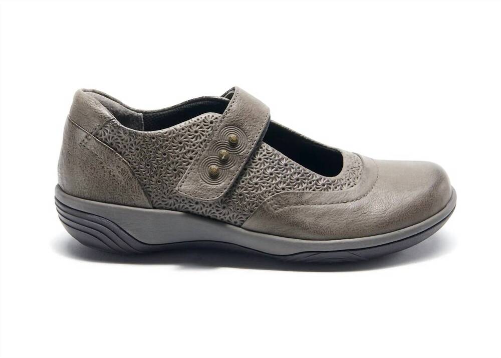 NEW HALSA FOOTWEAR women's aloe mary jane shoes in dark grey